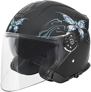 VCAN V88 3/4 Open Face Motorcycle Scooter Helmet ECE & DOT Approved