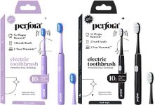 Perfora Electric Toothbrush | 1 Year Warranty | Electric Brush, Electric Toothbrush For Kids, Men & Women, 2 Modes, AAA Powered, 90 Days Battery Life, 002 (Dark Night & Lilac Lavender)