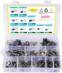 RICHERI 60 Pcs Electric Motor Carbon Brushes 10 Different Sizes for Replacement Repair Power Tool Part