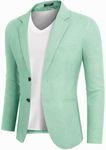 COOFANDY Men's Sports Jacket Slim Fit Casual Blazer Two-Button Sport Coats, Mint Green, XXXL