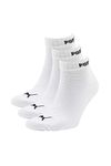 PUMA Unisex Quarter Pack Sock, White, 9 11 UK