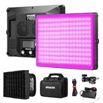 Aputure Amaran P60C RGBWW Full Color Video Panel Light, 60W 2500K-7500K Continuous Output Light Support App Control with Softbox for Photography