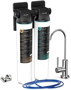 Frizzlife DW15F Under Sink Water Filter System with Brushed Nickel Faucet, NSF/ANSI 53&42 Certified Elements, Reduces 99.99% Lead, Chlorine, Fluoride, Bad Taste & Odor, 0.5 Micron, USA Tech Support