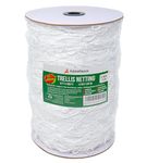 AlpineReach Trellis Netting Heavy Duty Polyester White - 6 Inch Mesh Support Twine for Growing High Yield Tomatoes, Peas, Vine Climbing Plants Fruits Vegetables (1.5m x 107m, White)