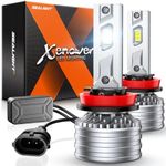 SEALIGHT H11/H8/H9 Fog Bulb, X4I 70,000LM Super Bright H11 Light Powersport, Cool White with Cooling Fan, Plug and Play, Pack of 2