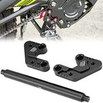 KEMIMOTO Foot Peg Extension Bracket Kits Compatible with Sur-Ron Light Bee X and S X260 X160 Segway for Electric Dirt Bike Surron Foot Peg Extenders,Black