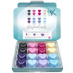 Mixed Scents Wax Melts: 16 Heart Shaped Melts in a Presentation Gift Box 2 of Each Black Opium, Alien, Snow Pixie, Lavender, Baby Powder, Black Cherry, Fresh Linen and Coconut