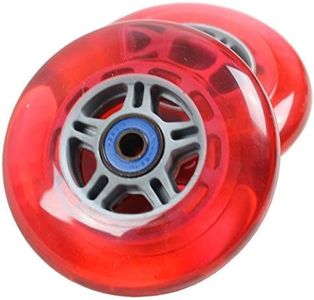 TGM Skateboards 2 Scooter Wheels with ABEC 7 Bearings for Razor Scooter 100mm (red)