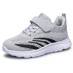 Boys Girls Shoes Walking Sneakers Slip on Tennis Running Shoes Grey Toddler Size 6