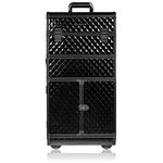 SHANY Rebel Series Pro Makeup Artists Rolling Train and Trolley Case, Curious Black Cat