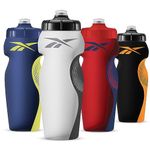 Reebok Squeeze Water Bottles With Athletic Design - Water Bottle 24 oz - Sports Water Bottle - Reusable Water Bottle For Gym, Running, Hiking etc, BPA Free (White)