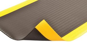 Notrax - 410S0335BY 410 Airug Anti-Fatigue Workstation Mat, 3' X 5' Black/Yellow