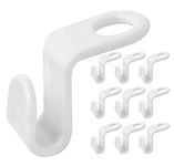 Bakecat Clothes Hanger Connector Hooks, 20 Pcs Coat Hanger Hooks Super Space Saving for Closet, White