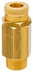 Control Devices VR38-100 VR Series Brass Vacuum Relief Valve, 0-30" Hg Vacuum Range, 3/8" Male NPT