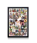 WhatsYourPrint Personalised Photo Collage Frames for Walls Decorations | Gifts for Birthdays and Anniversary - Parents, Husband, Wife, Girlfriend | Framed with Glass, Black