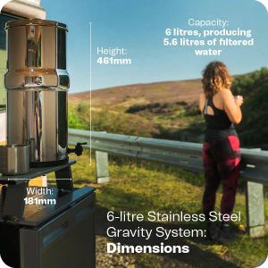 British Berkefeld Gravity Water Filter, 6L – Portable Purifier