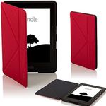 FOREFRONT CASES Cover for Amazon Kindle Voyage Origami Smart Case Cover Stand - Slim Light, Full Device Protection & Smart Auto Sleep Wake - Red