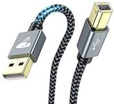 Printer Cable,【5M/15FT】USB 2.0 Type A Male to B Male Scanner Cord USB Printer Wire Compatible with HP, Brother, Epson, Canon, Delll, Lexmark, Xerox, Samsung and More