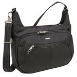 Travelon Anti-Theft Concealed Carry Hobo Messenger Bag, Black