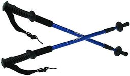 Anti-Shock Walking Trekking Poles Hiking Sticks Adjustable Aluminium - Blue