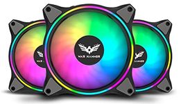 WAR HAMMER Kratos 120 mm Auto RGB V2 1500 RPM Case Fan/Cooler (3)