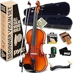 Pyle Solid Wood Violin, Premium Spr