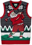 The Ugly Sweater Co. Christmas Sweater Vest - Tacky Holiday Designs to Stand Out - Snug Fit, Breathable Ugly Unisex Vest (Twilight, Medium)