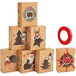 CCINEE Christmas Cookie Boxes,Kraft