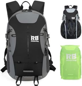 riderbag Reflective Motorcycle Backpack Lightweight, Water Resistant Casual Daypack with Laptop Pocket for Safe Commuter, Biking, and Daily Use. 35L Sport bookbag to Avoid Accidents (black backpack)