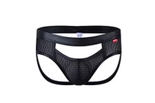 Swbreety Men's Mesh Underwear Jockstrap Athletic Supporters Stretch Jock Strap Black