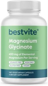 Magnesium Glycinate 400mg - 400mg of Magnesium per Serving (240 Vegetarian Capsules) - No Stearates - No Silicon Dioxide - Vegan - Non GMO - Gluten Free