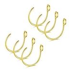 D.Bella Fake Nose Ring, 20G Faux Piercing Jewelry 8mm Gold Fake Nose Ring Hoop for Faux Lip Septum Nose Ring Set