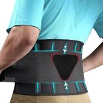 COIF Back Brace Support Belt-Lumbar Support Back Brace for Back Pain, Sciatica, Scoliosis, Herniated Disc Adjustable Support Straps-Lower Back Brace with Removable Lumbar Pad for Men & Women (XXL/3XL)