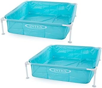 Intex Mini Frame Kids 4ft x 4ft x 12in Beginner Kiddie Swimming Pool (2 Pack)