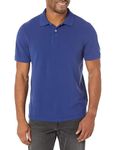 Amazon Essentials Men's Slim-Fit Cotton Pique Polo Shirt, Navy, Medium