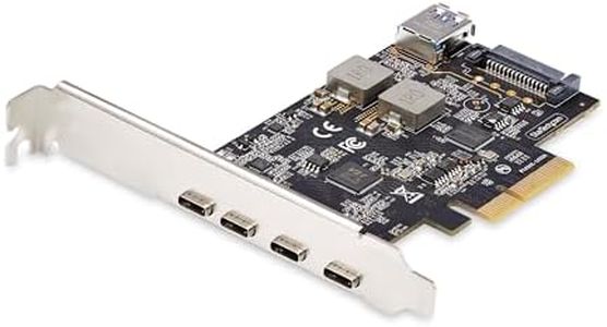 StarTech.com 5-Port USB PCIe Card, USB 3.2 10Gbps, PCI Express Card with 4X USB-C Ports, 1x USB-A Internal Port