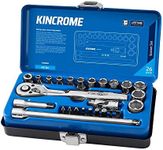 Kincrome 1/4 Inch Drive Metric Socket Set 26-Pieces Set