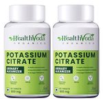 HEALTH VEDA ORGANICS PRIVATE LIMITED Health Veda Organics Potassium Citrate,800 MgI120 Veg TabletsISupport Nerve,Muscle,Joint&Bone HealthIHelps Manage Electrolytes|For Both Men&Women