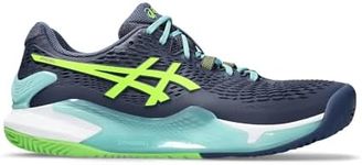 ASICS Men's Gel-Resolution 9 Padel Sneaker, Thunder Blue/Electric Lime, 9 UK