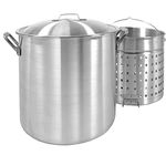 Bayou Classic 1000 100-Qt. Aluminum Stockpot with Boil Basket