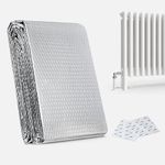 Radiator Reflector Foil Insulation 5m x 60cm Reflective Sheet 3mm Thick Radiator Foil Bubble Wrap Insulation to Prevent Heat Loss - Easy to Cut and Install with 3M Sticky Pads