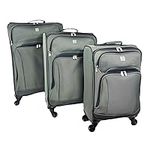 3pc Luggage Suitcase Set Soft Shell Trolley 4 Wheel Travel Cabin Carry On Bag Set Lightweight Soft Case Suitcases Anti Crack Cabin & Hold Luggage Options Approved for Over 100 Airlines easyJet, BA