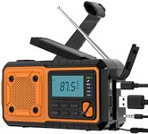 Tendak Wind Up Radio, Hand Crank Solar Radio with Rechargeable USB Phone Charger, Emergency Radio with SOS Alarm, Flashlight, Reading Lamp, Survival Equipment Use for Camping, Hiking