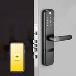 Yale Zuri Smart Door Lock with 5 Way Unlocking (Fingerprint, PIN, RFID, Manual Key) and Built-in Bluetooth (to Access Through Home App) (Black)