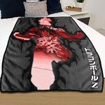 Dragon Ball Z Goku Blanket [RED and Black, 46"x60"] DBS, DBZ Plush Throw Fleece Comforter, Anime Bedding, Dragon Ball Z Blanket for Kids and Adults