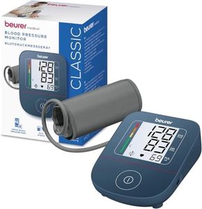 Beurer BM 25 Tensiomètre au bras, facile à utiliser à l'aide d'un bouton, mesure précise grâce au contrôle du positionnement du brassard, détection d'arythmie, avec port USB-C, brassard 22-42 cm