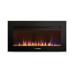 Lippert 693968 Built-in Electric Fireplace with Crystal Platform - 30", Black