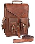 Handmade Leather Satchel Backpack for Men | Luxury Messenger Bookbag, Convertible Dark Brown Laptop Bag, Stylish Vintage Rucksack, Ideal for Work and Travel