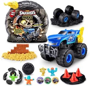 Smashers Monster Truck Surprise (Shark Truck) by ZURU Boys with 25 Surprises Collectible Monster Truck Surprise Smash Slime Sand Compounds Discovery