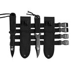 GASHER 2Pcs Scuba Diving Knife Set with Leg Straps & Sheath, Razor Sharp - Lightweight Diving Equipment for Spearfishing, Snorkeling, Hunting, Rescue & Water Sports